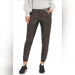 Spanx Faux Leather Jogger Pants Sz S
